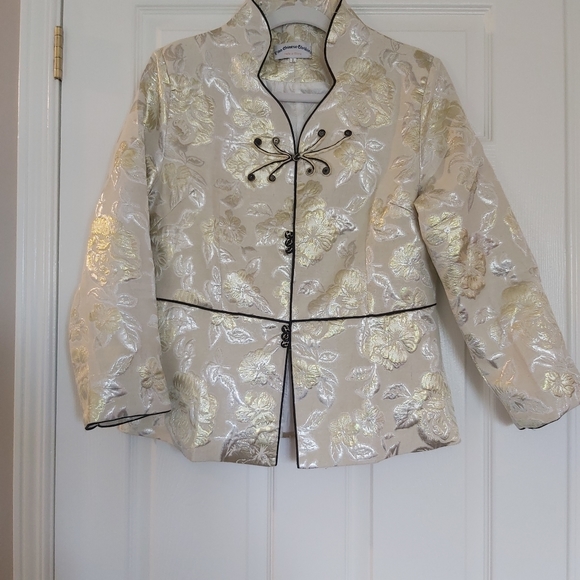 Brocade asian blazer size L - Picture 4 of 8
